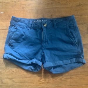 Blue Midi American Eagle Shorts